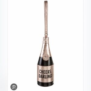 Kate Spade ‘Cheers, Darling!’ Champagne Bottle wristlet 🥂🍾